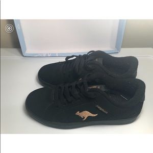 Black kangaroo sneakers